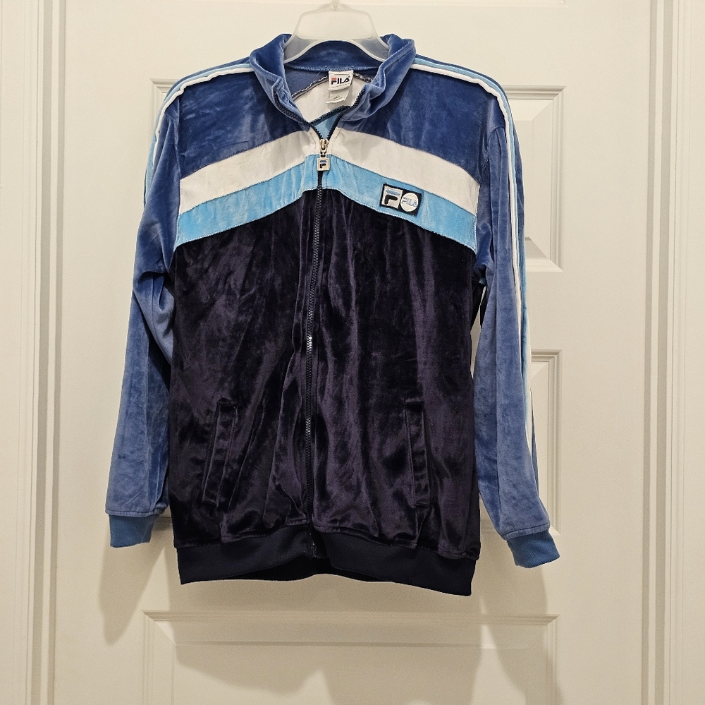 Fila Boy's Velour Track Jacket, GUC, Size Large (16-18)